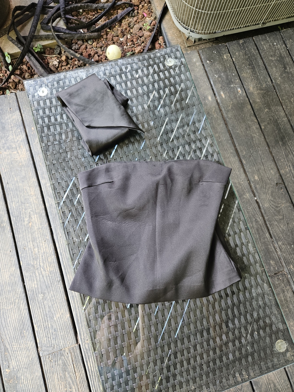 Zara Black Tub Top with Matching Neck Scarf
